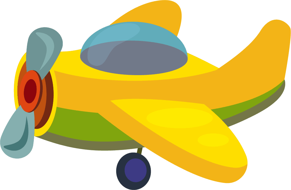 kids style air plane air transportation illustration