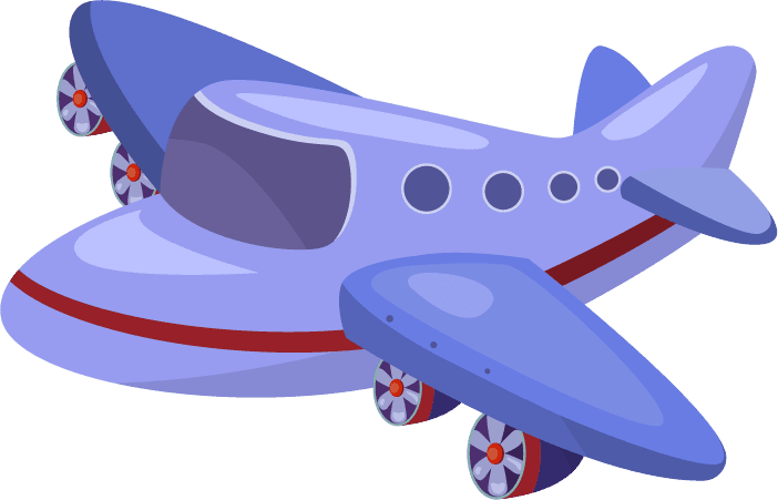 kids style air plane air transportation illustration