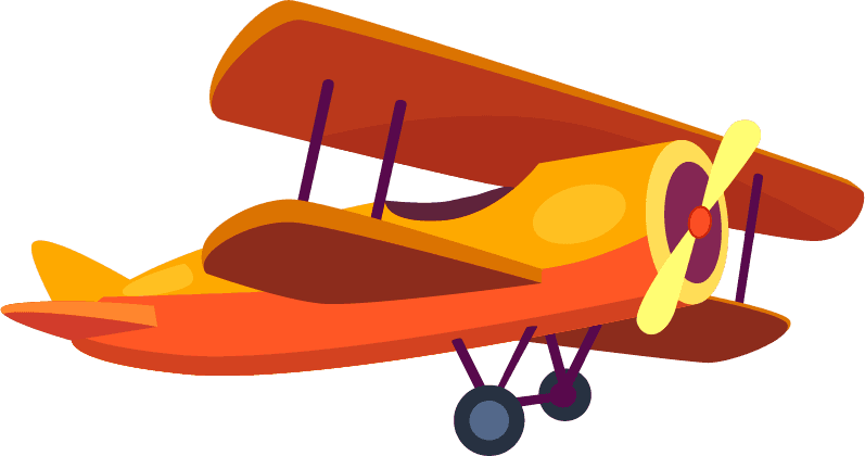 kids style air plane air transportation illustration