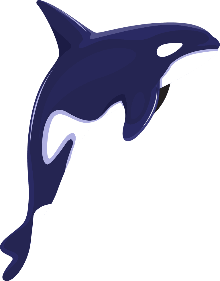 killer whales background swimming motion sketch dark colored 