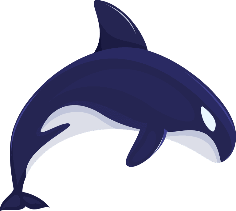 killer whales background swimming motion sketch dark colored 