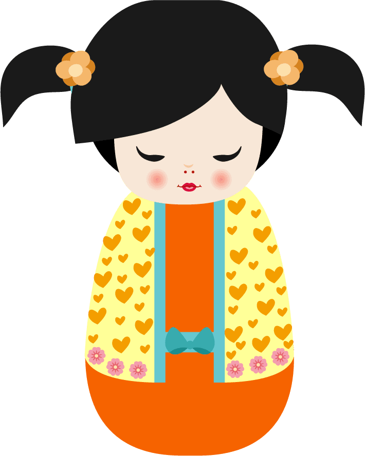 kimono doll japan cultural doll set