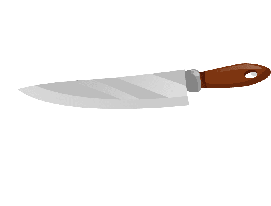 knife butcher cartoon set