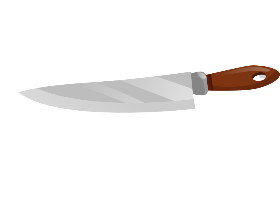 knife butcher cartoon set featuring colorful and playful kitchen tools for kids cooking fun