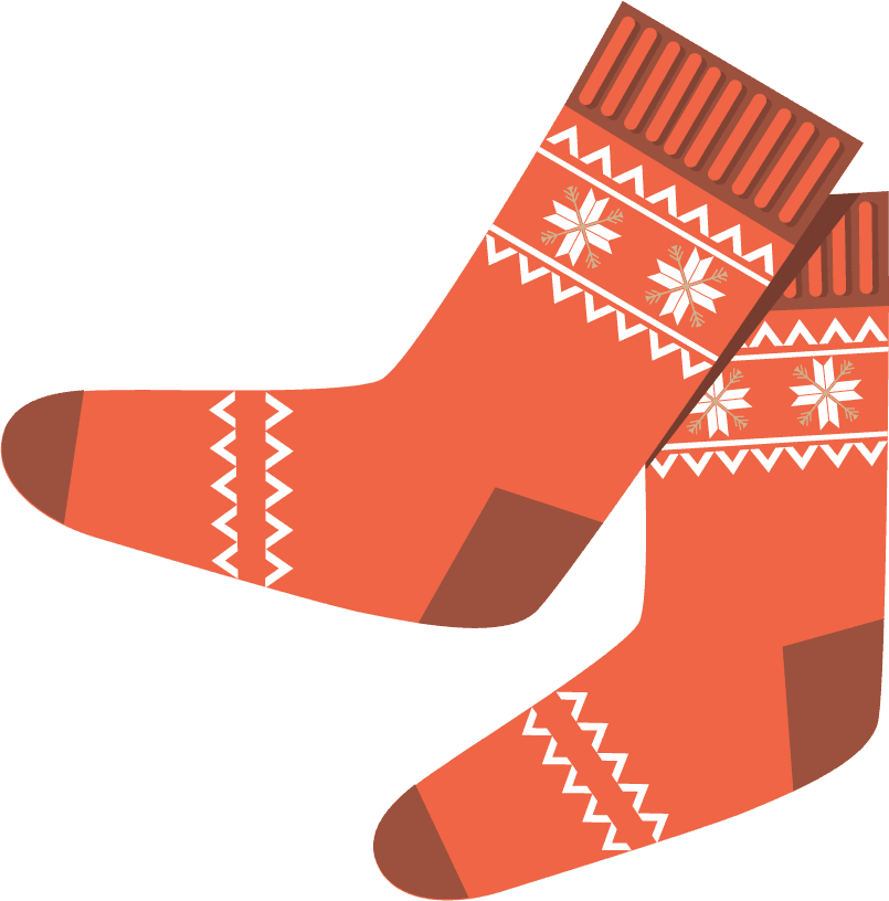 knitted winter autumn seasonal clothes icon kit