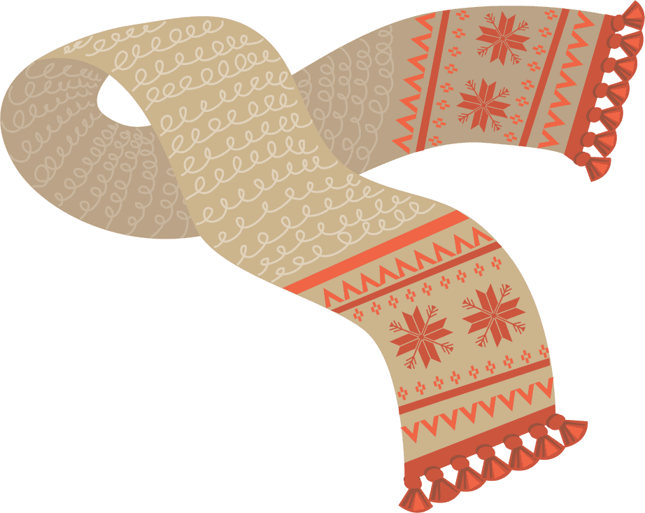 knitted winter autumn seasonal clothes icon kit