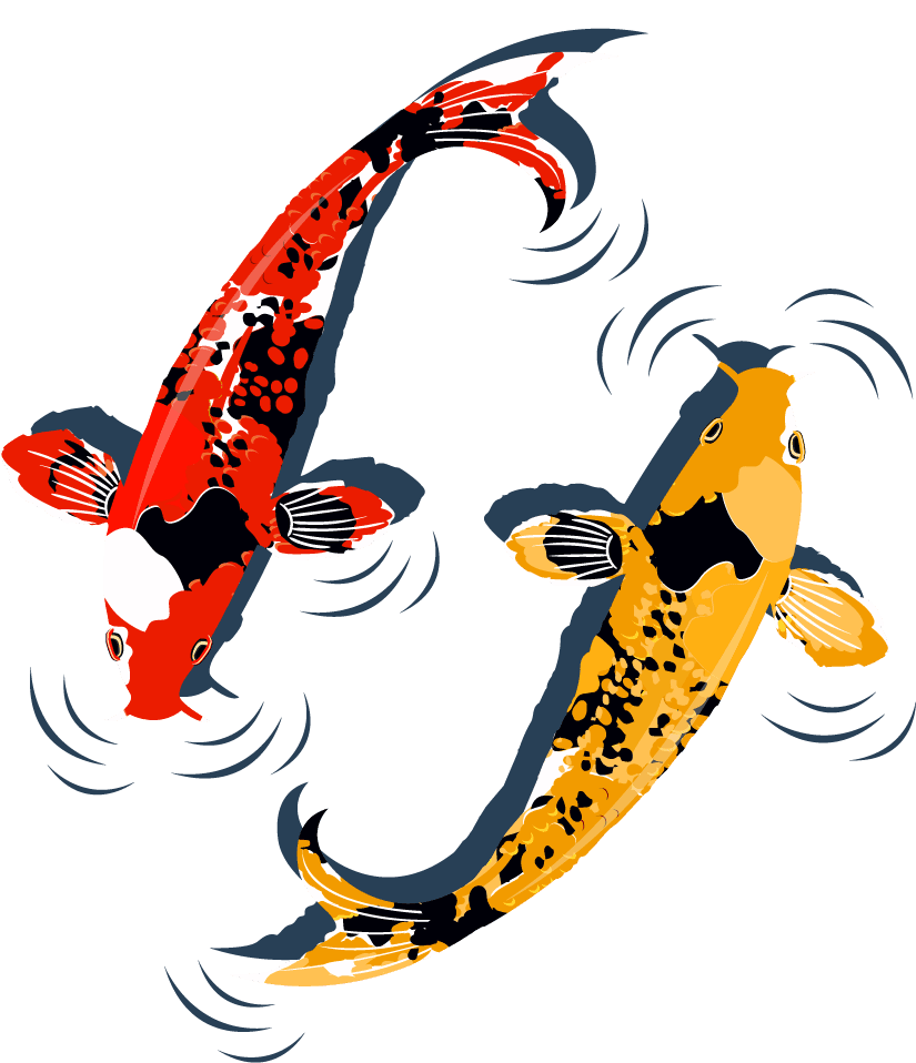 koi fish japan elements classical symbols icons