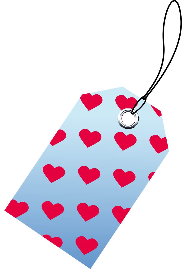 label valentines day sales tags with heart patterns for gift giving and promotions