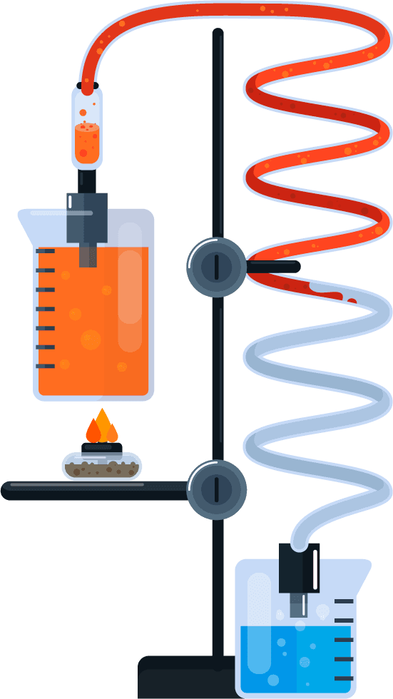 laboratory instruments lab tools icons glasswares chemical reaction sketch