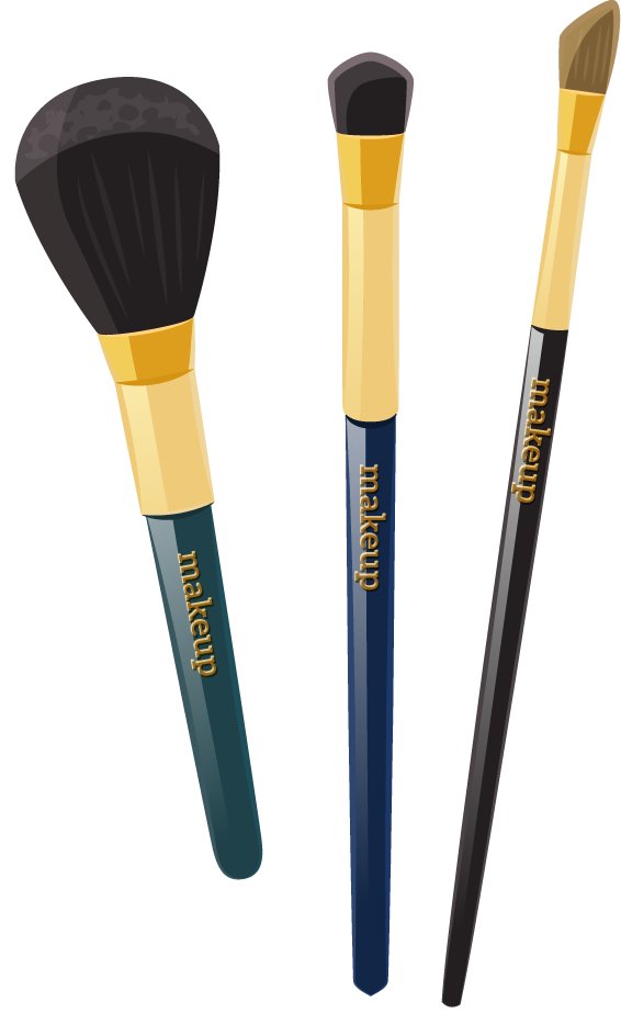 ladies cosmetics make up realistic brushes for flawless application and beauty