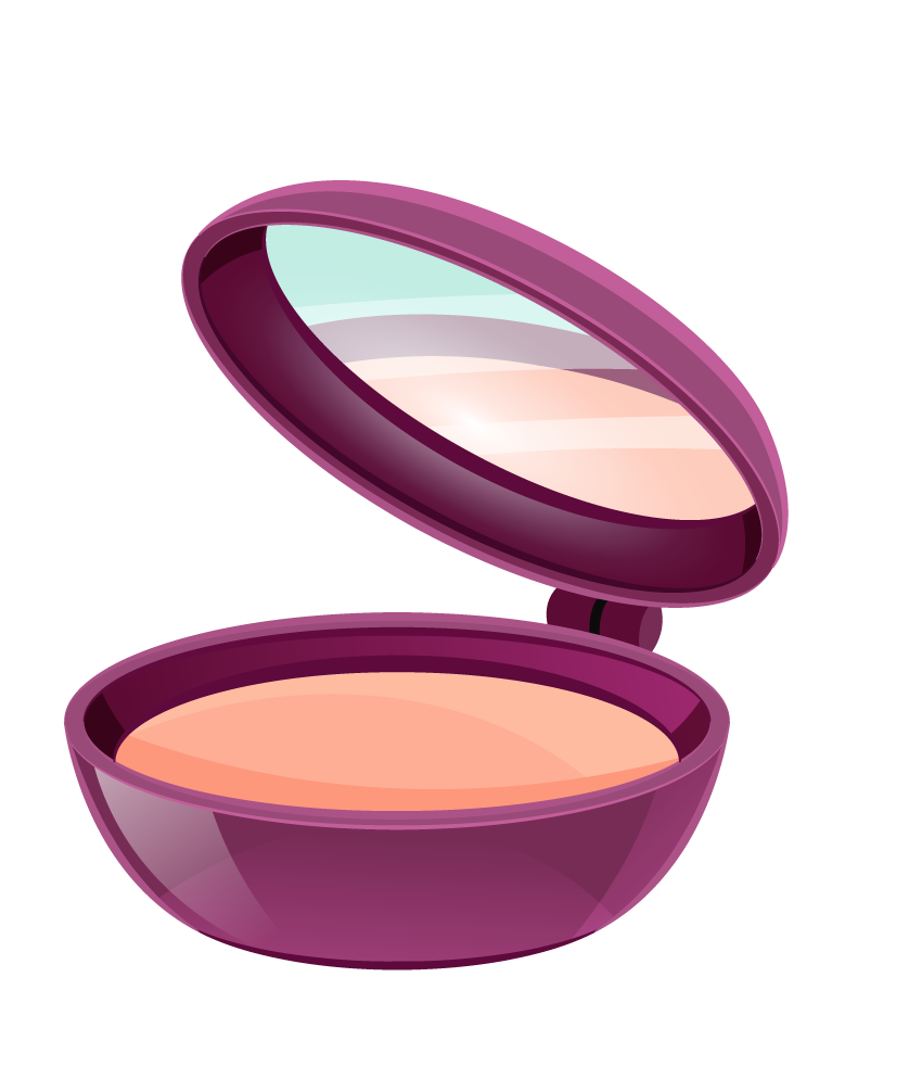 ladies cosmetics make up realistic compact mirror with soft pastel hues for daily beauty