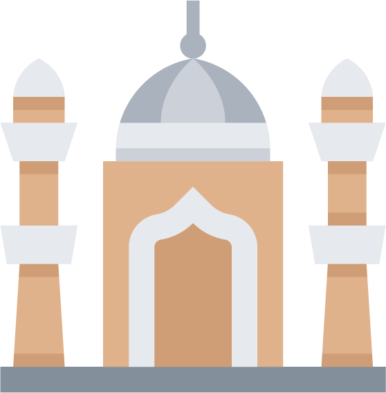 stunning landmark flat color icons representing historic architecture and culture