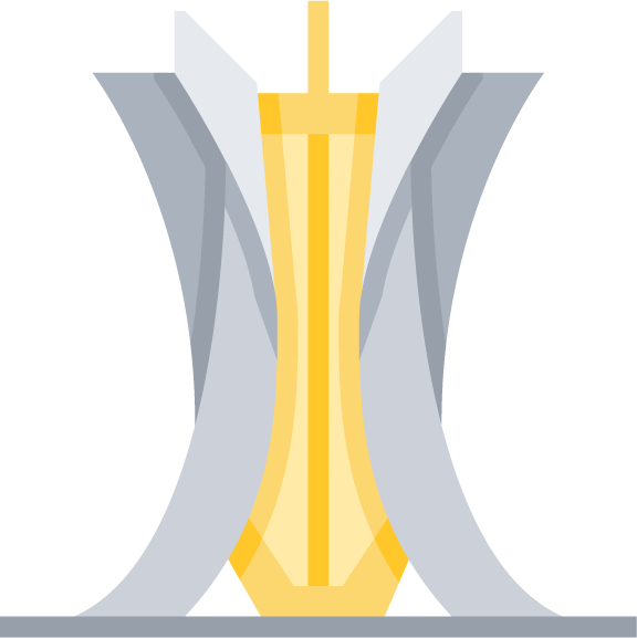 stunning landmark flat color icons showcasing modern architecture and cultural significance