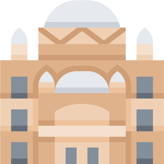 landmark flat color icons showcasing architectural beauty in minimalistic style for modern interfaces