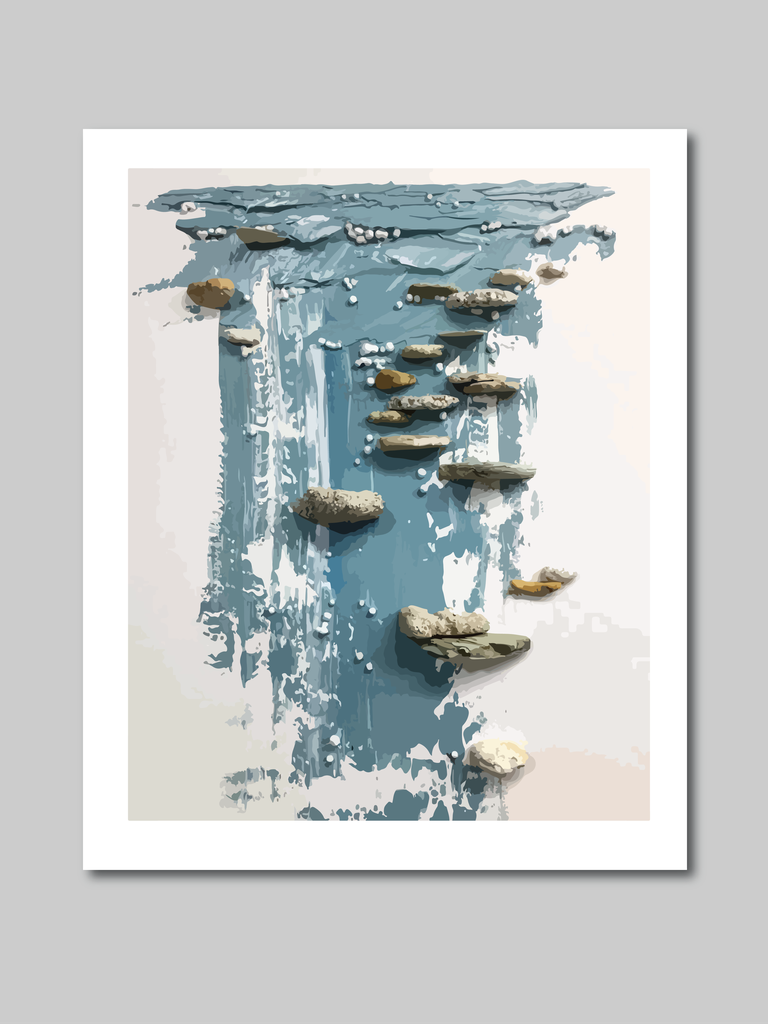 landscape nature art water color vector