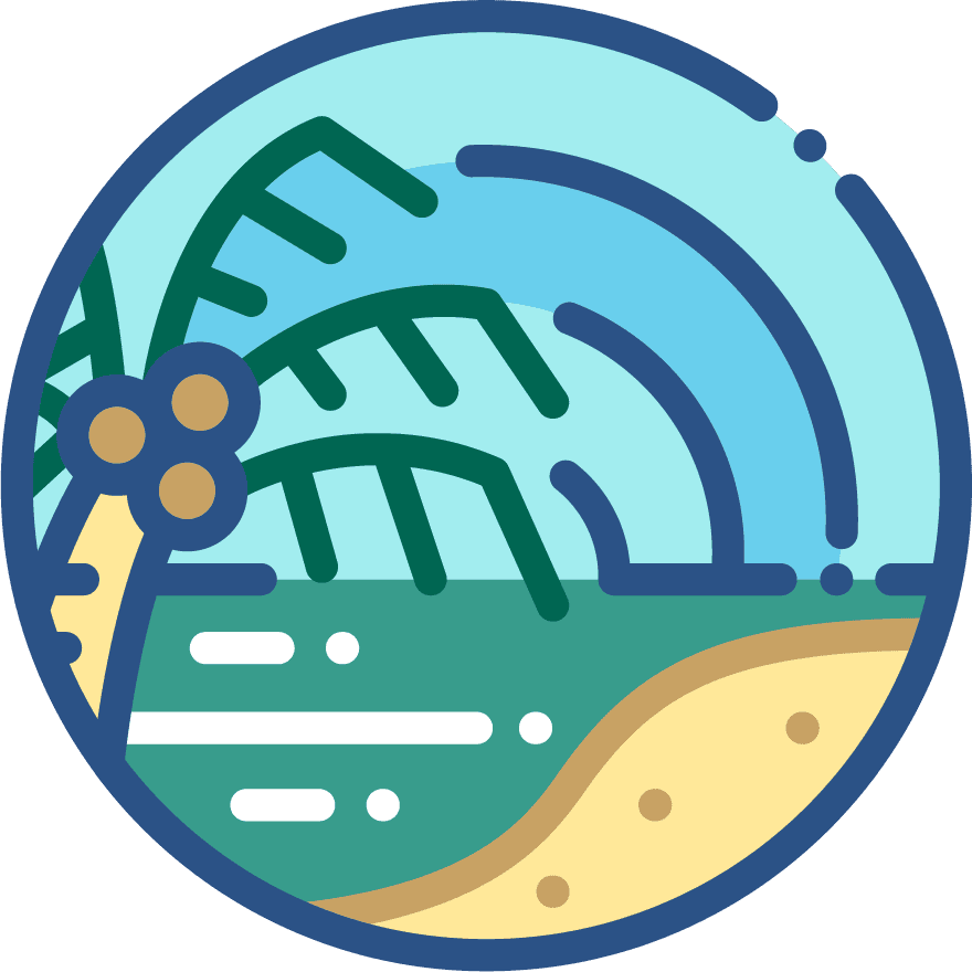 landscape travel scenery view lineal icon