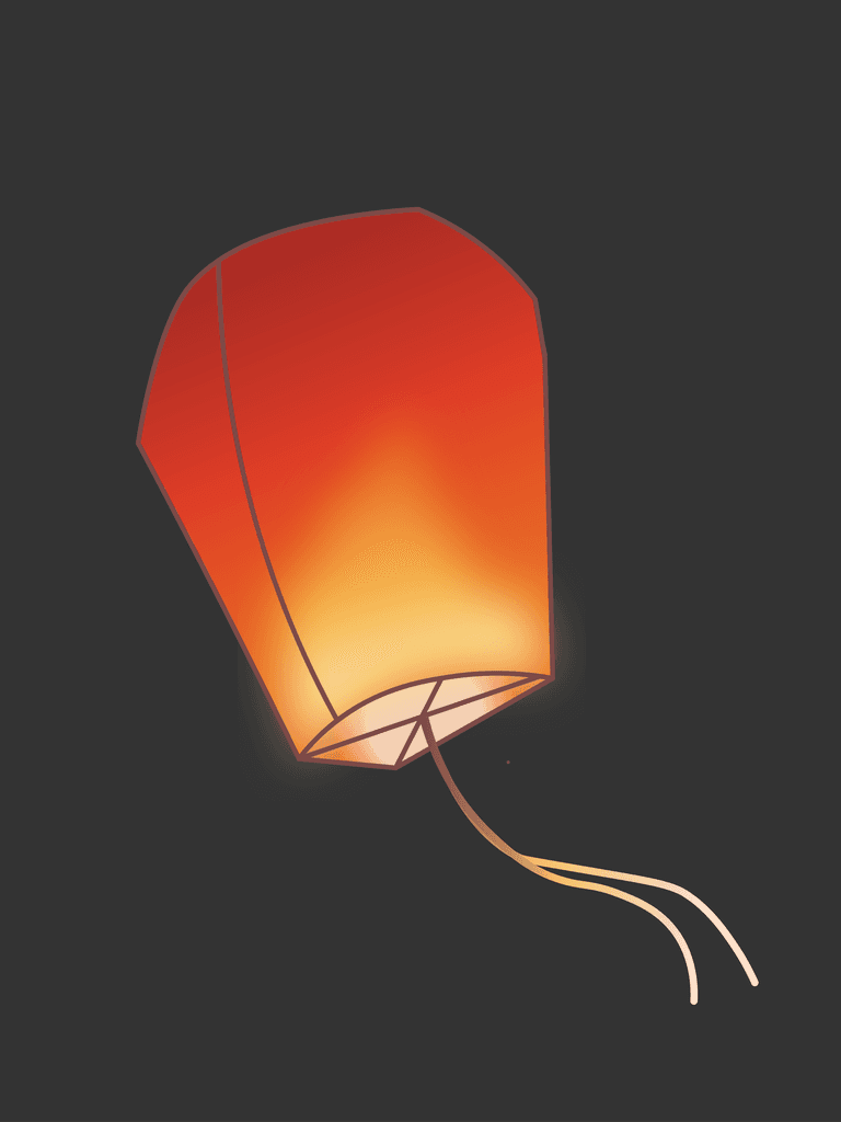 lantern fly festival design ancient icon