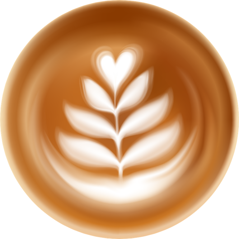 latte coffee art set featuring intricate heart and leaf patterns for cafes and home baristas