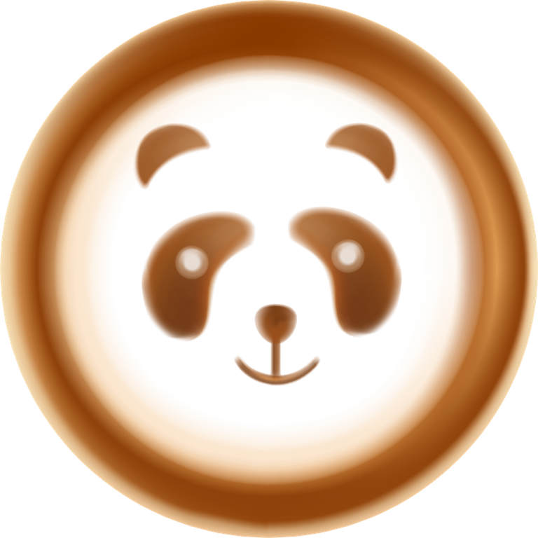 latte coffee art set featuring a cute panda for your cafe or home barista experience