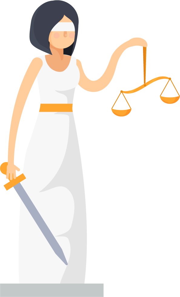 law justice orthogonal elements depicting balance with scales and sword for legal themes