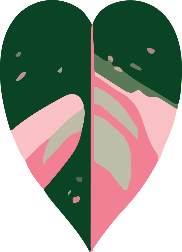 leaf plants botanical cover featuring a unique heart-shaped design in rich colors for stylish decor