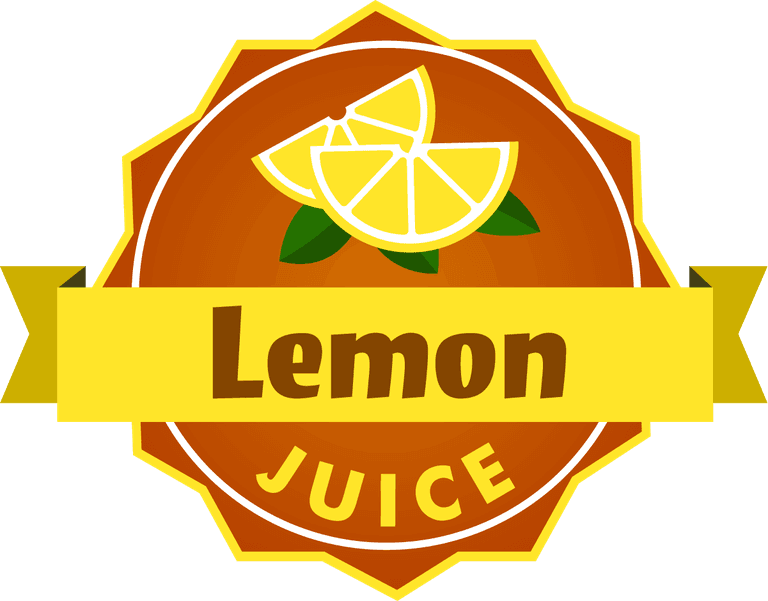 lemon logotypes various colored shapes isolation