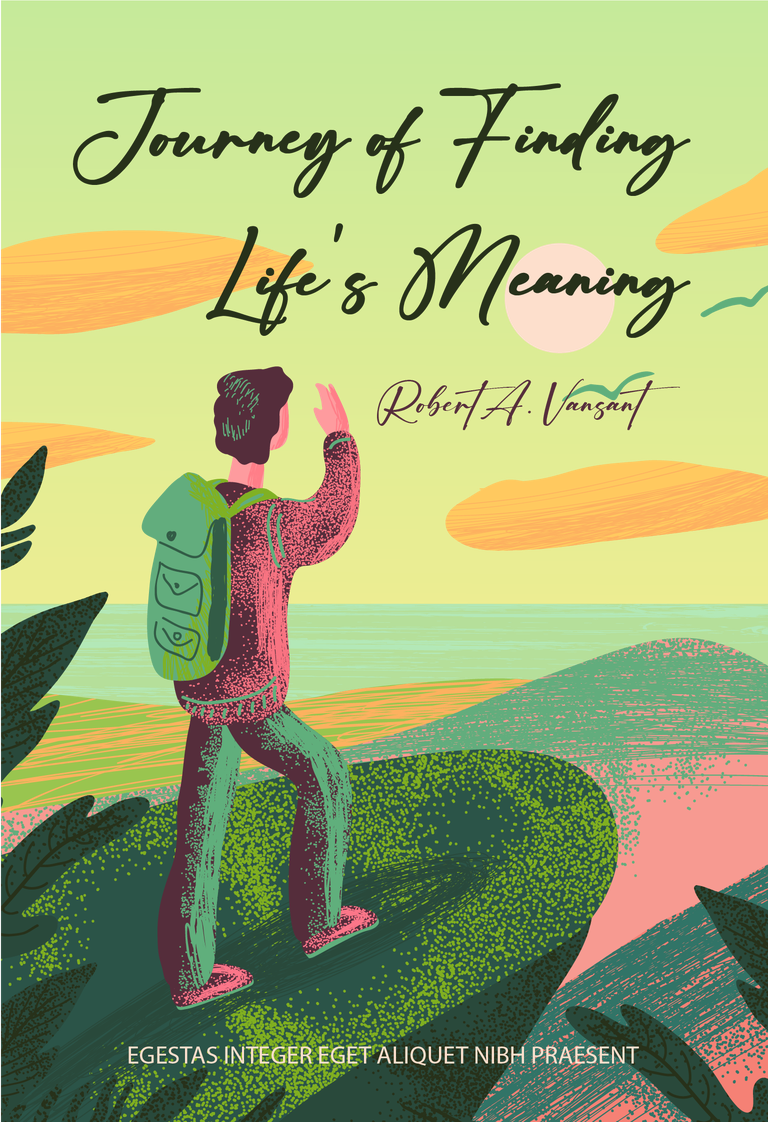 life story book cover template featuring a journey of self-discovery and nature inspiration