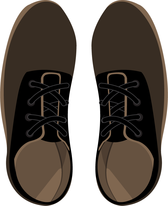 simple lifestyle object illustration of stylish brown shoes for casual and formal occasions