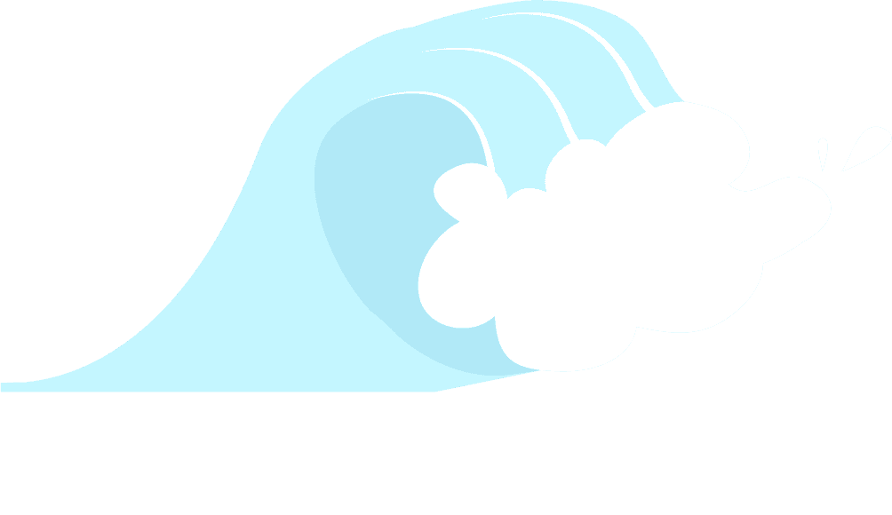 light blue japanese wave doodle for serene backgrounds and peaceful designs