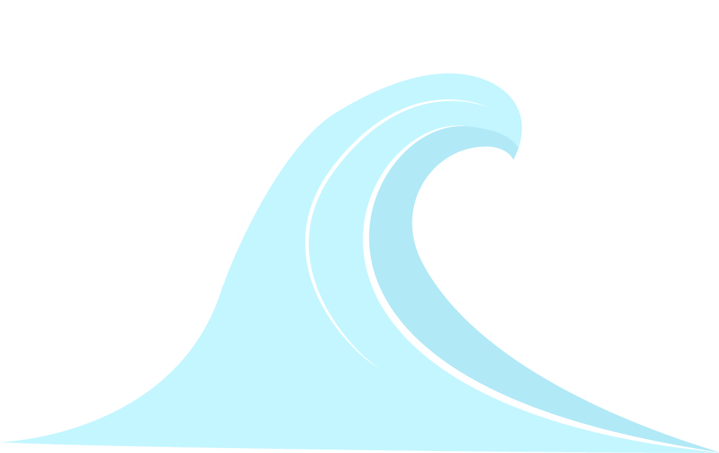 light blue japanese wave doodle for calming backgrounds and serene illustrations