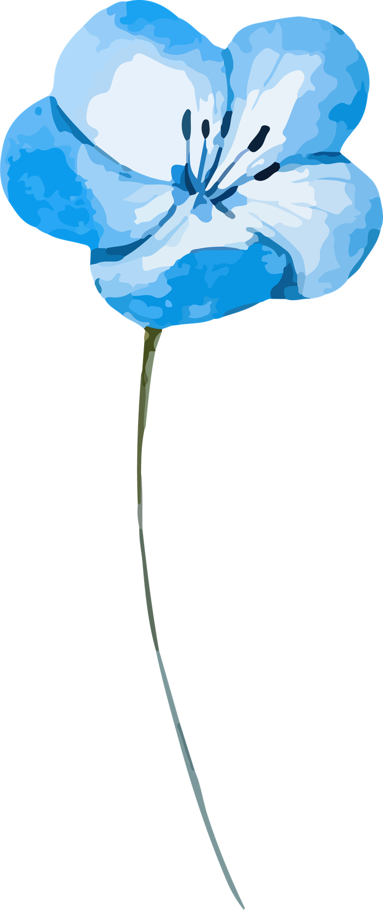 light blue watercolor flowers vector for elegant invitations and creative projects