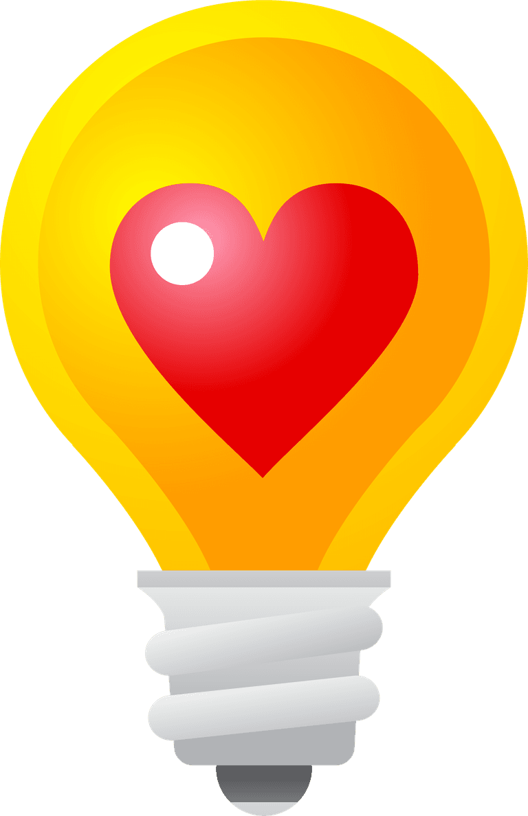 light bulb newspaper vector with heart symbol for creative storytelling and editorial use