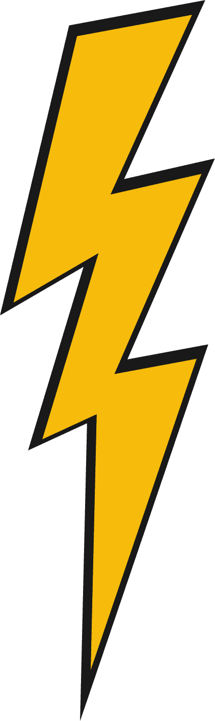 lightning shape decorative icons yellow classic symbols sketch