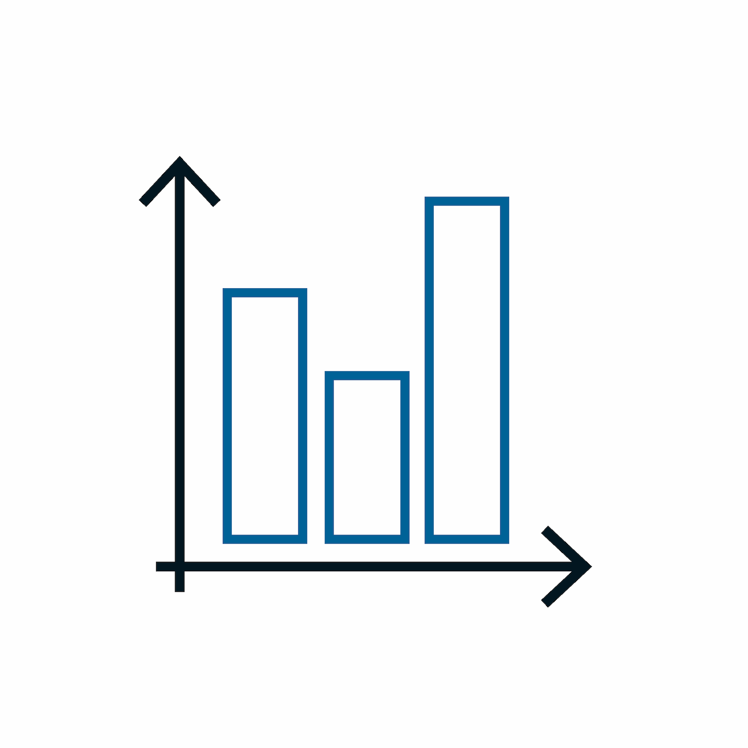 line art data analysis growth chart icon
