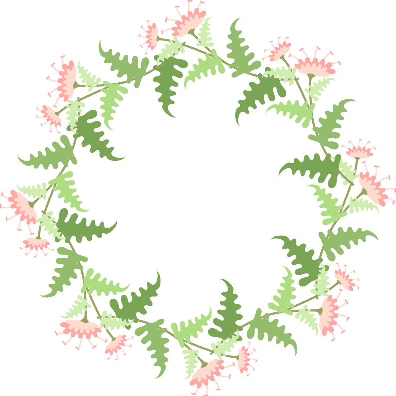 line art decorative elements vector featuring floral wreath for elegant stationery and print