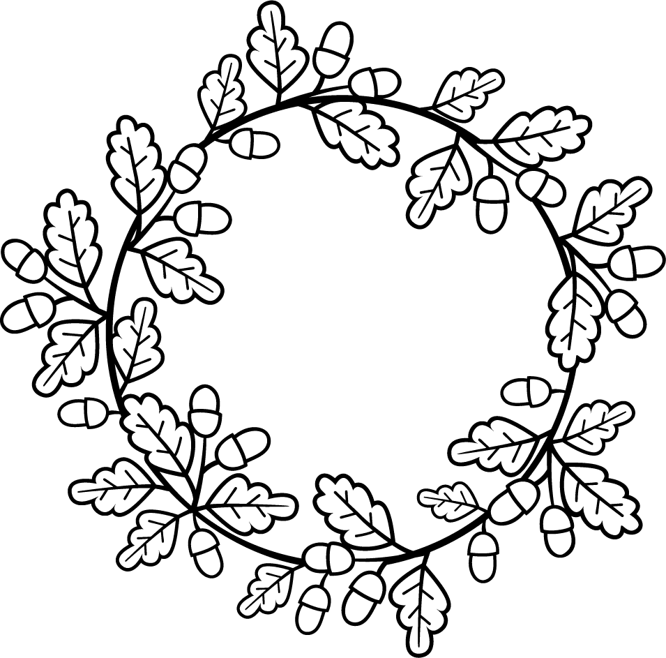 line art laurel wreath greek branches 