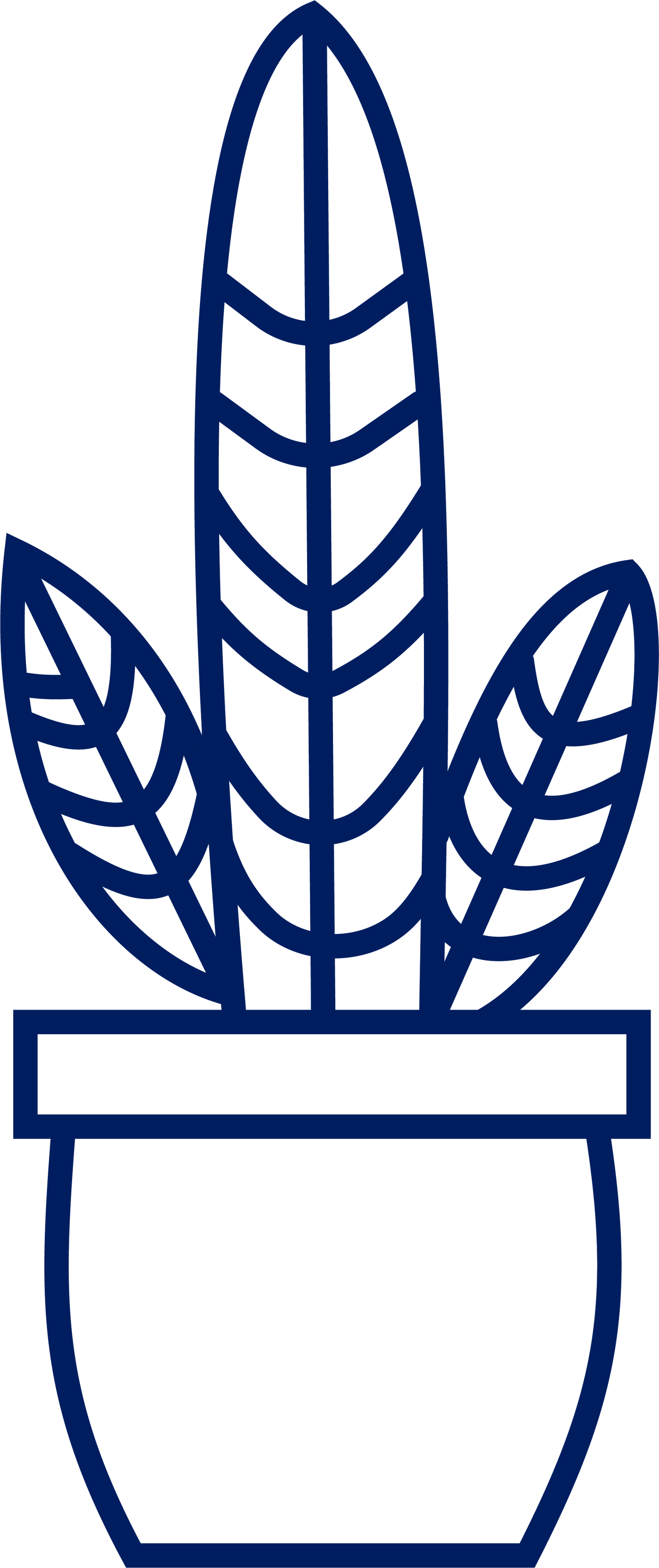 line art potted plant vector icon