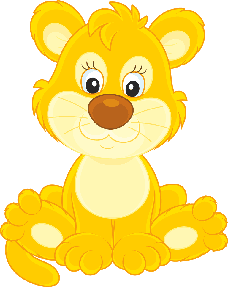 lion cub animal english alphabet cartoon vector
