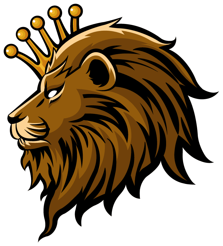 lion head household graphics in regal style for modern home decoration and branding