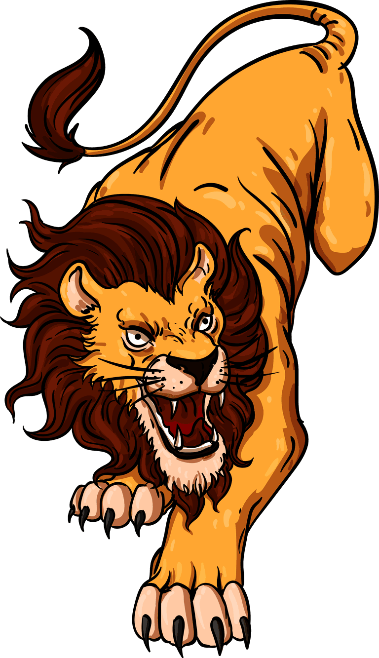 lion lion icons colored cartoon sketch