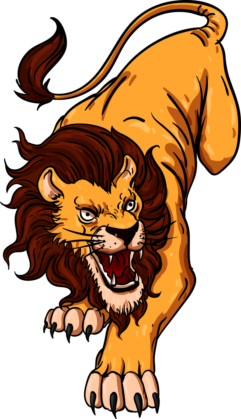 lion lion icons colored cartoon sketch