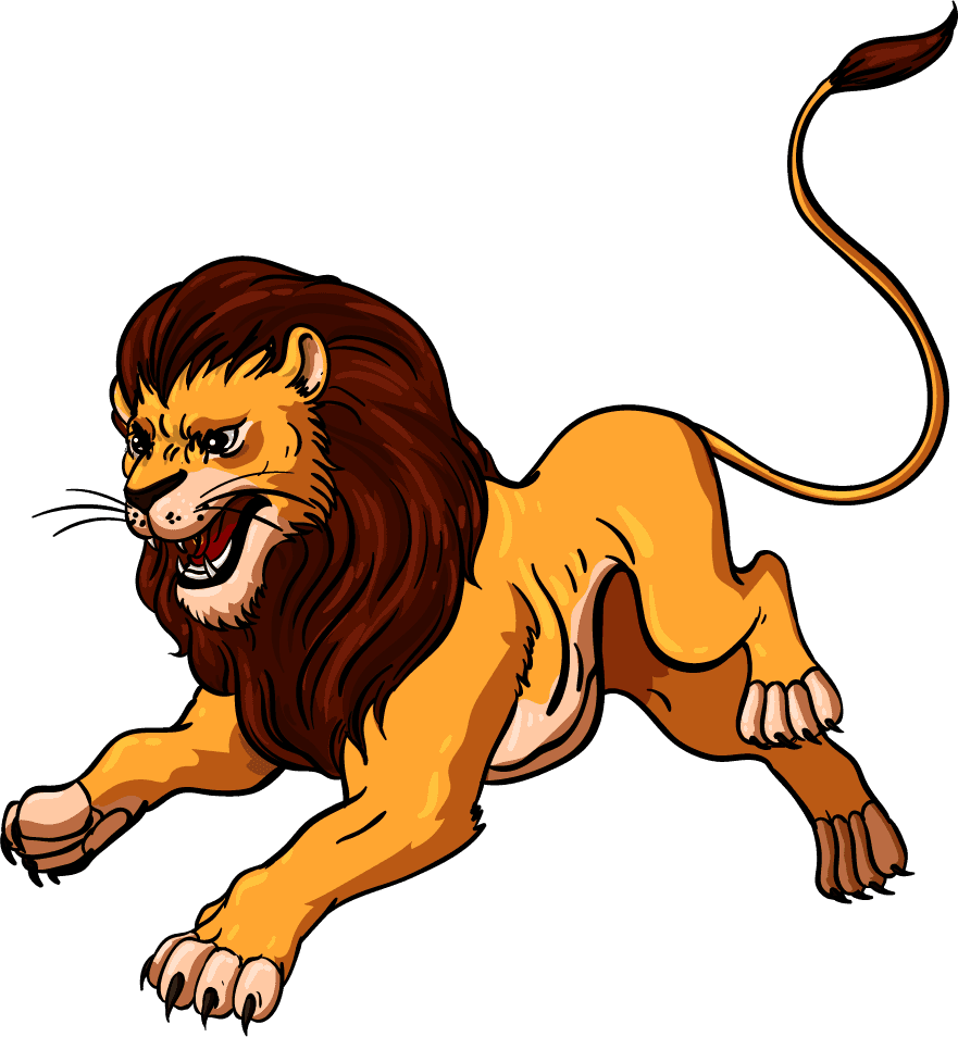 lion lion icons colored cartoon sketch