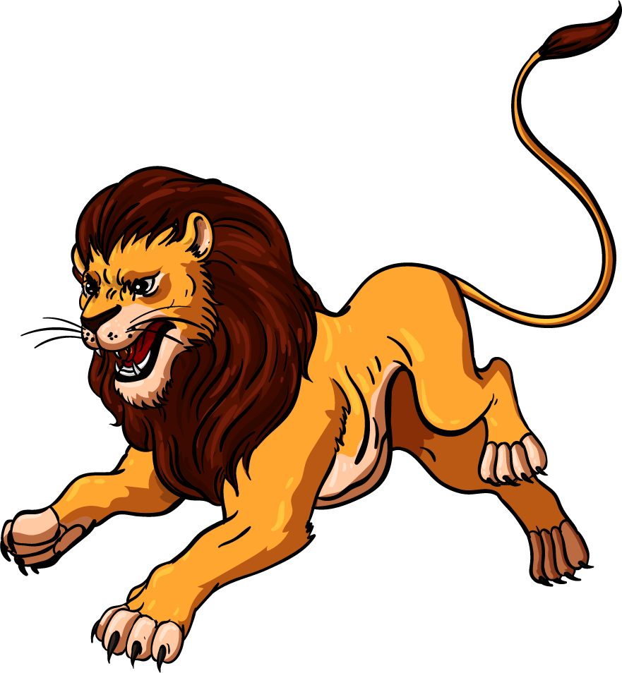 lion lion icons colored cartoon sketch