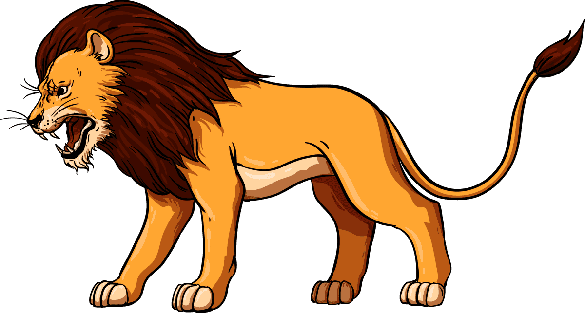 lion lion icons colored cartoon sketch