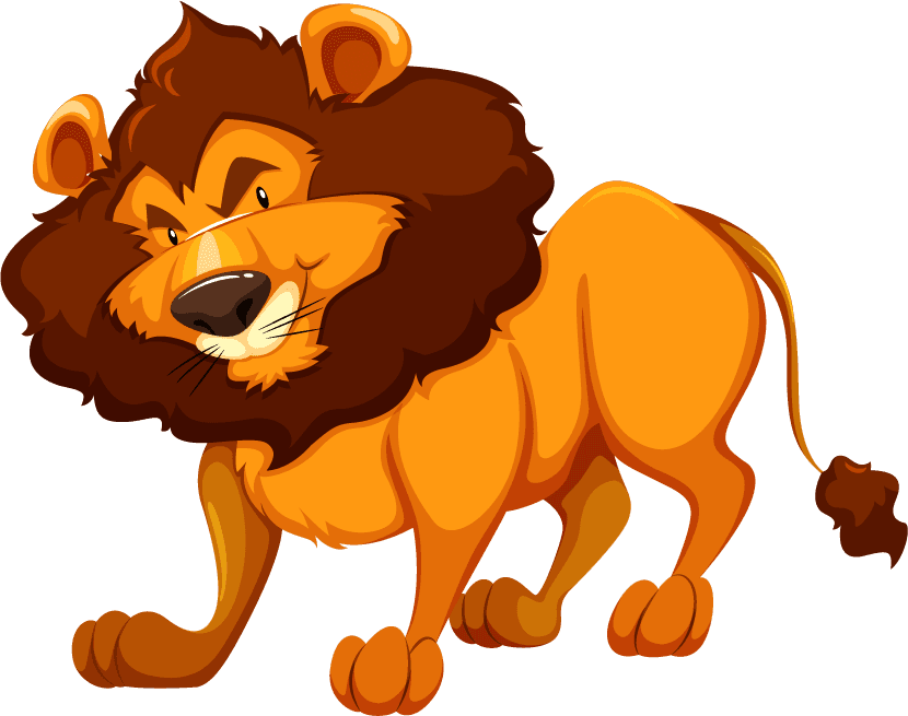 lion set wild animals