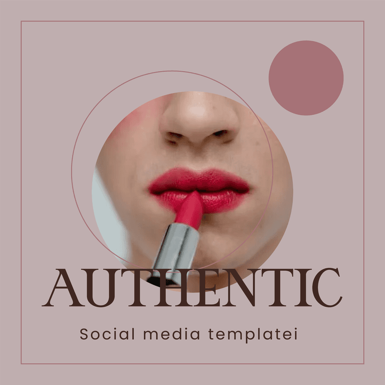 lipstick cosmetic promotion social media square post template