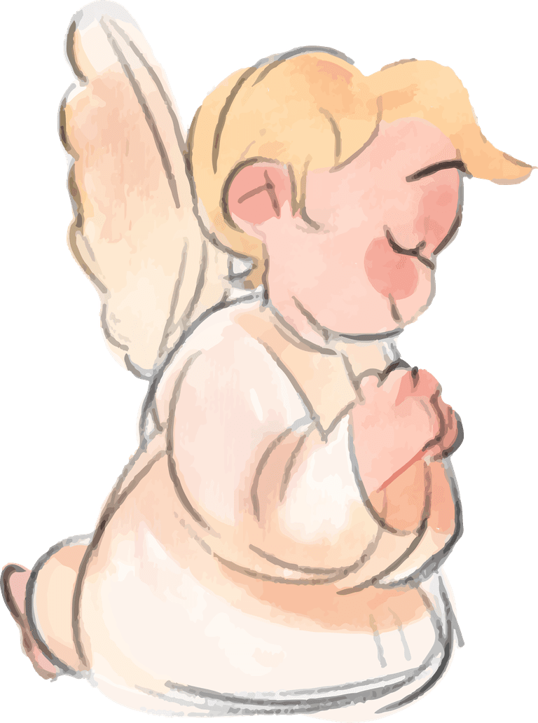 little angel awesome angels collection watercolor style