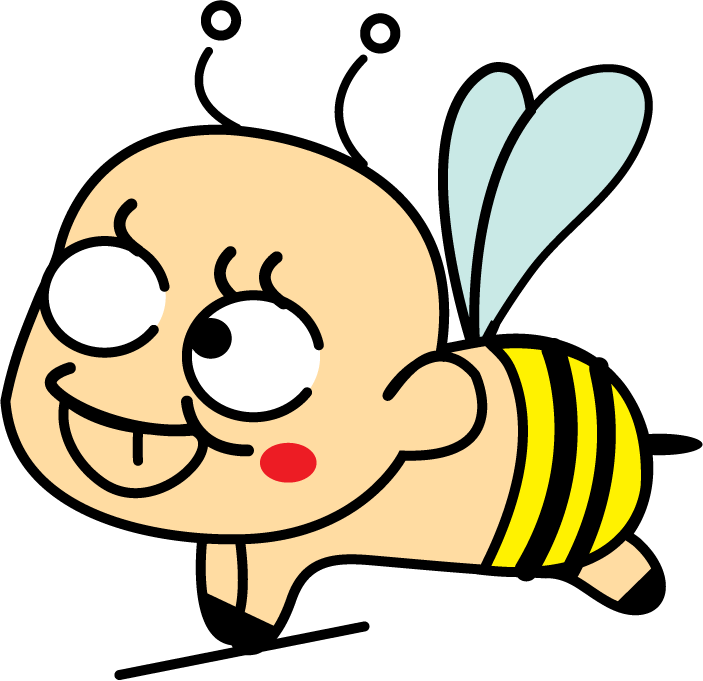 little bee cute cartoon rabbit character for playful illustrations and children's projects