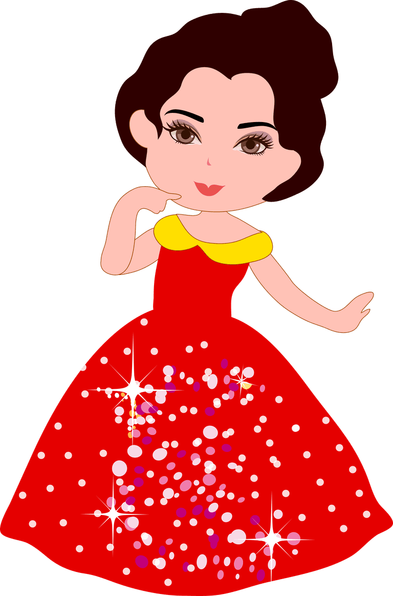 little princess child girl with colorful dress