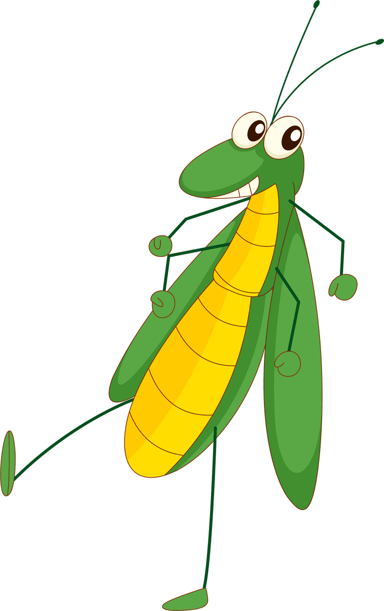 locusts illustration of a funny grasshopper